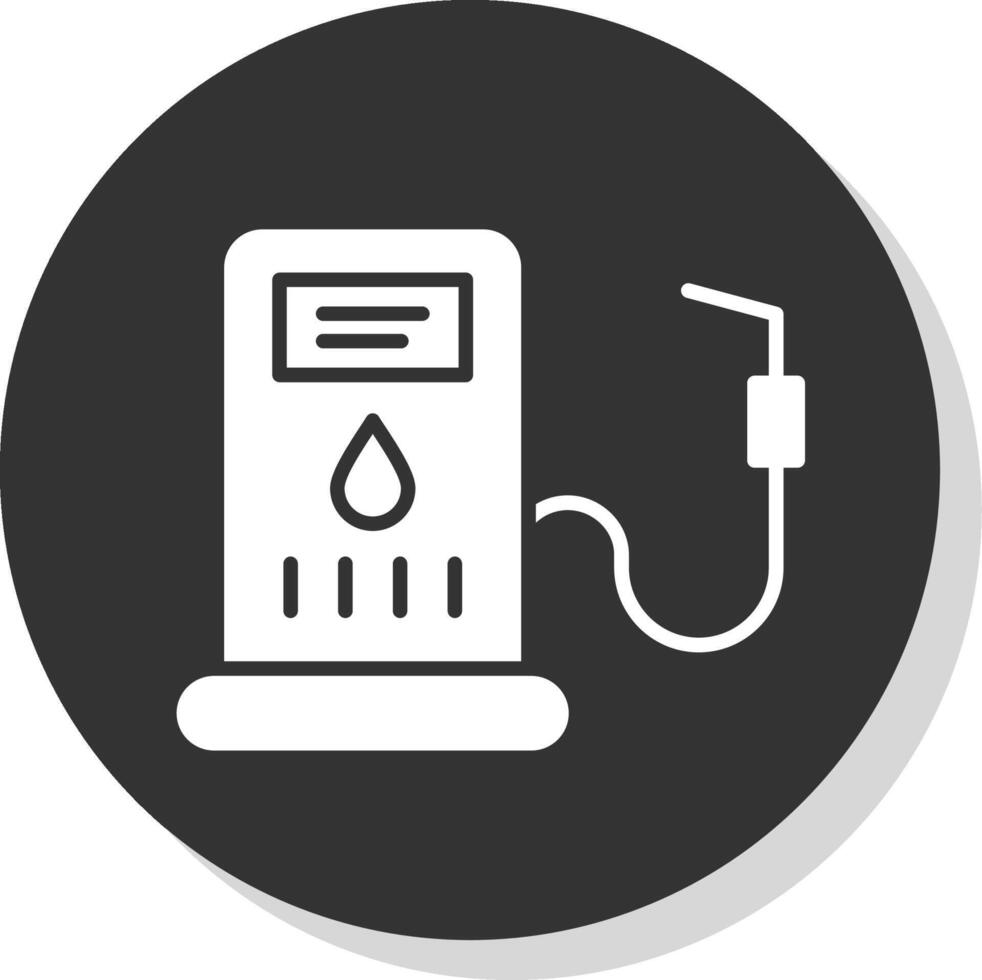 Gas Station Glyph Grey Circle Icon vector