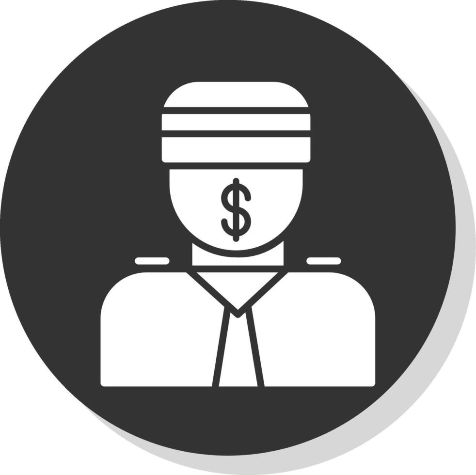 Bribe Glyph Grey Circle Icon vector