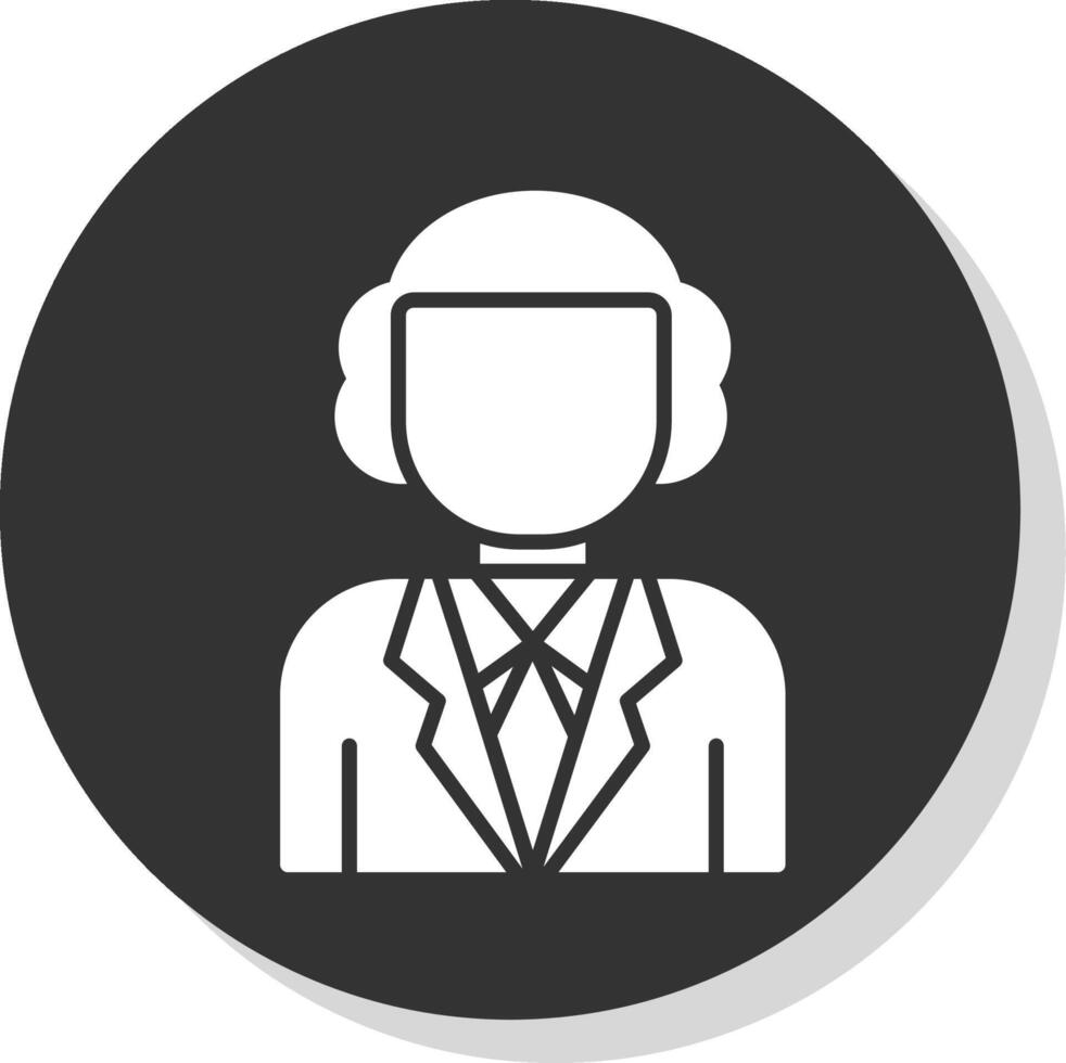 Judge Glyph Grey Circle Icon vector