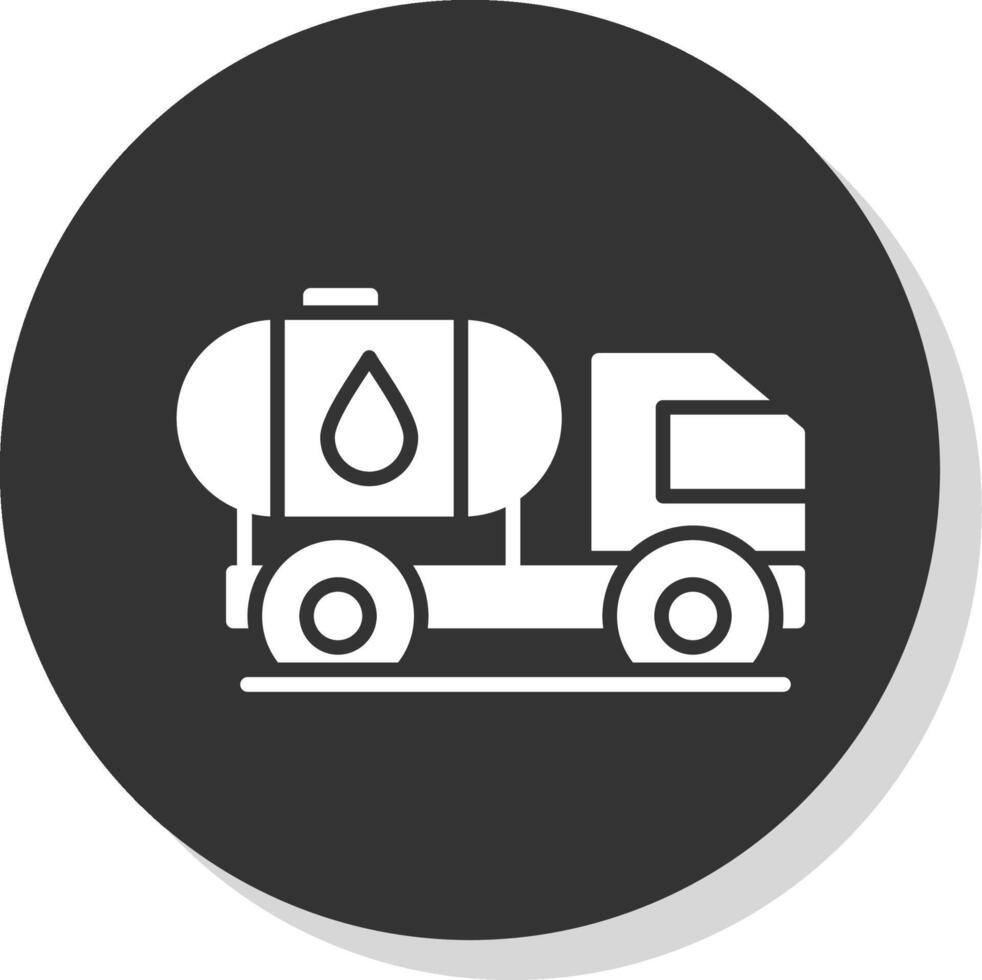 Tank Truck Glyph Grey Circle Icon vector