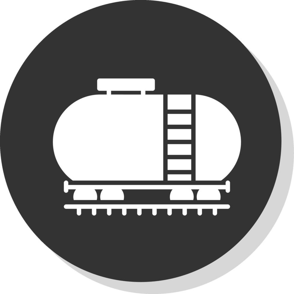 Oil Tank Glyph Grey Circle Icon vector