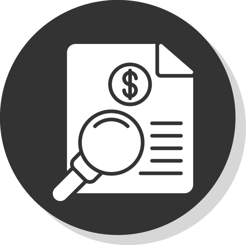 Investigation Glyph Grey Circle Icon vector