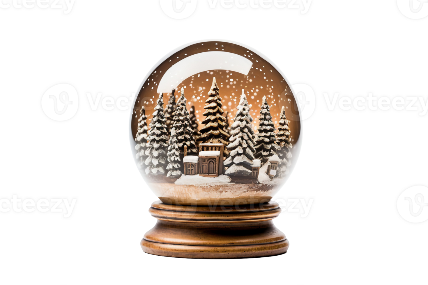 ancien neige globe sur transparent Contexte png