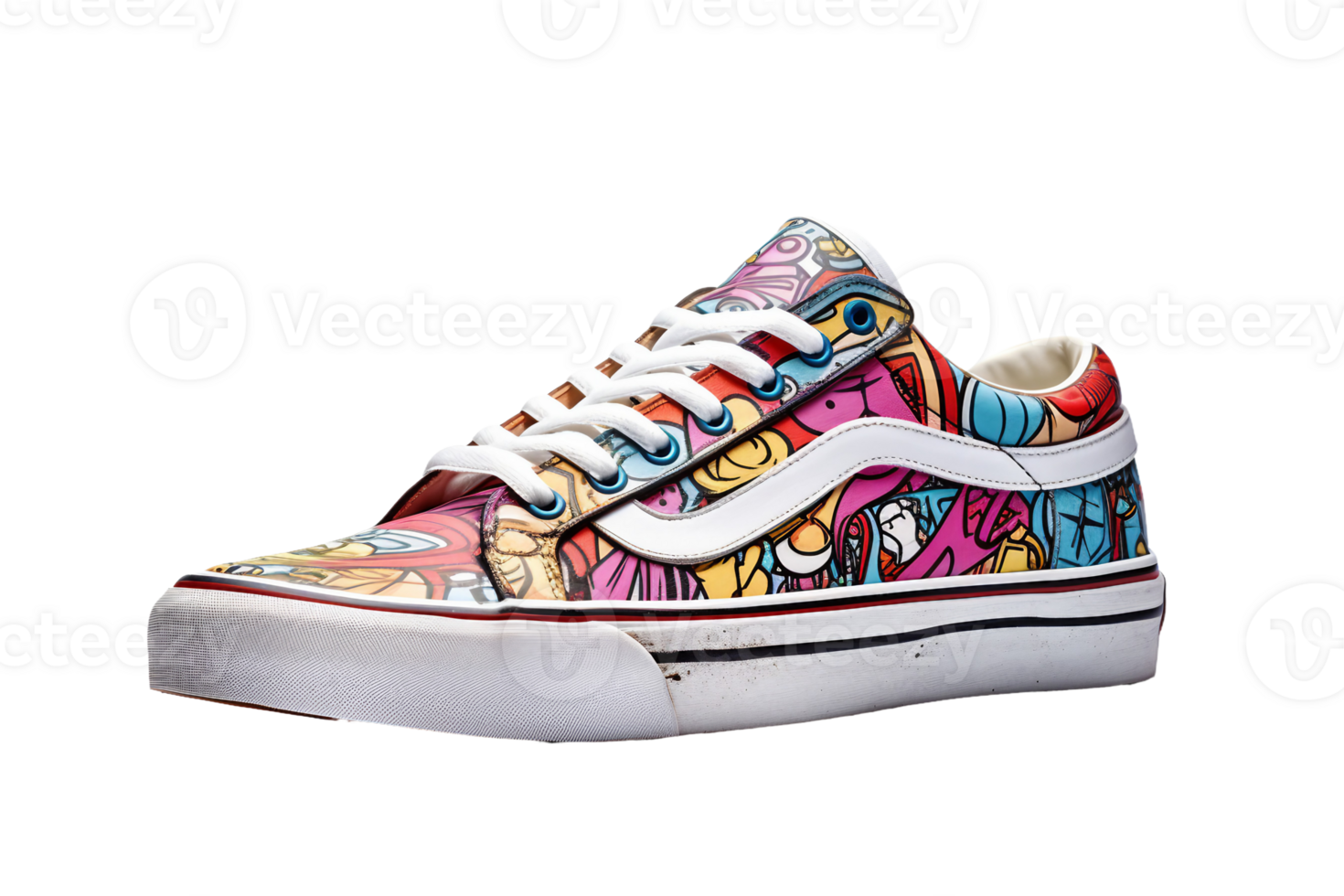Street-style Skate Shoes on transparent background. png