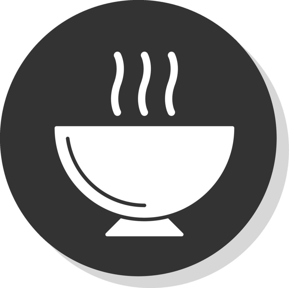 Soup Glyph Grey Circle Icon vector