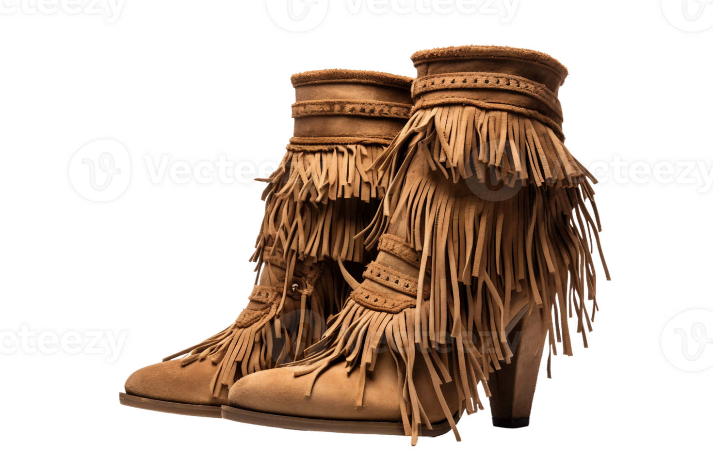Fringed Ankle Boots transparent background. png