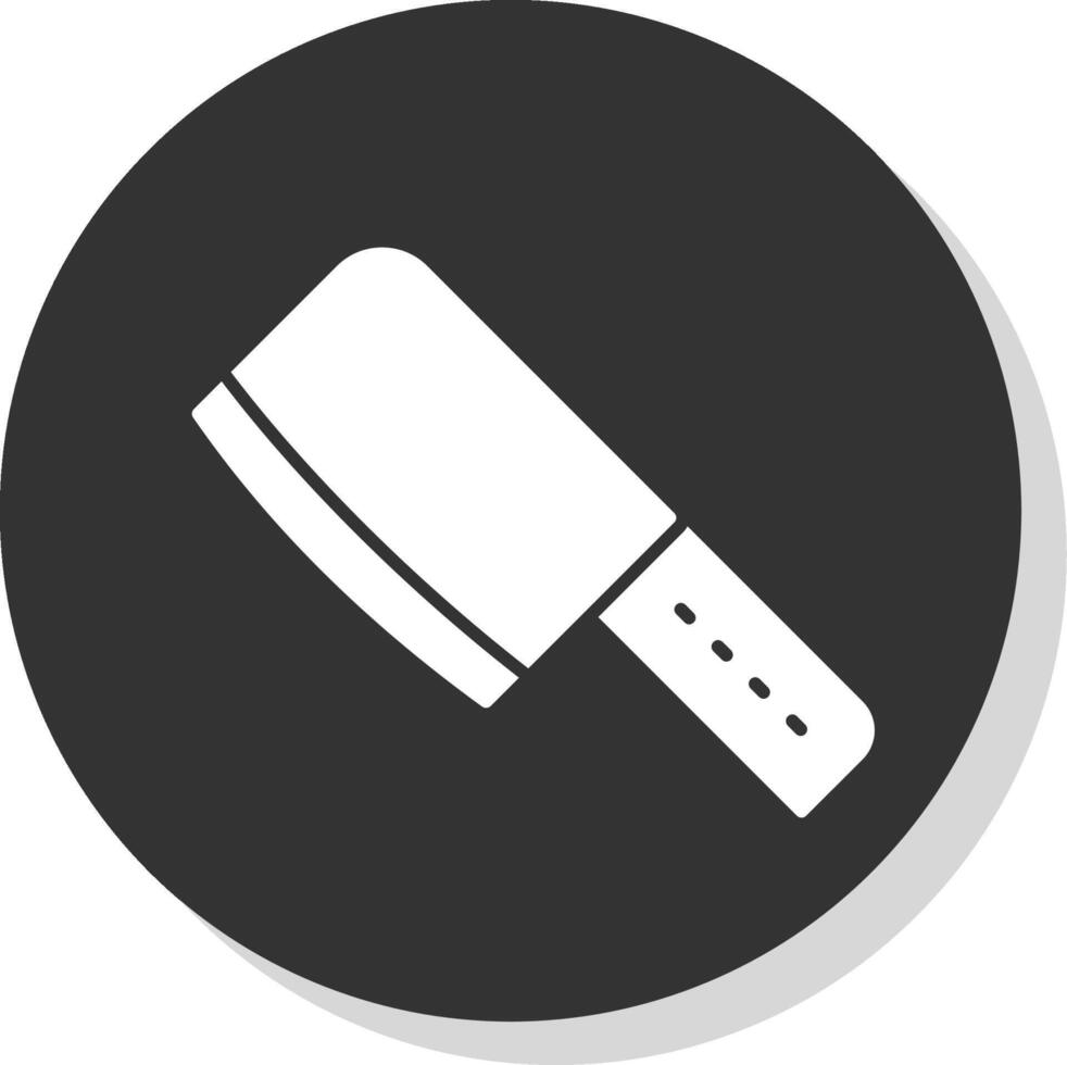 Cleaver Glyph Grey Circle Icon vector