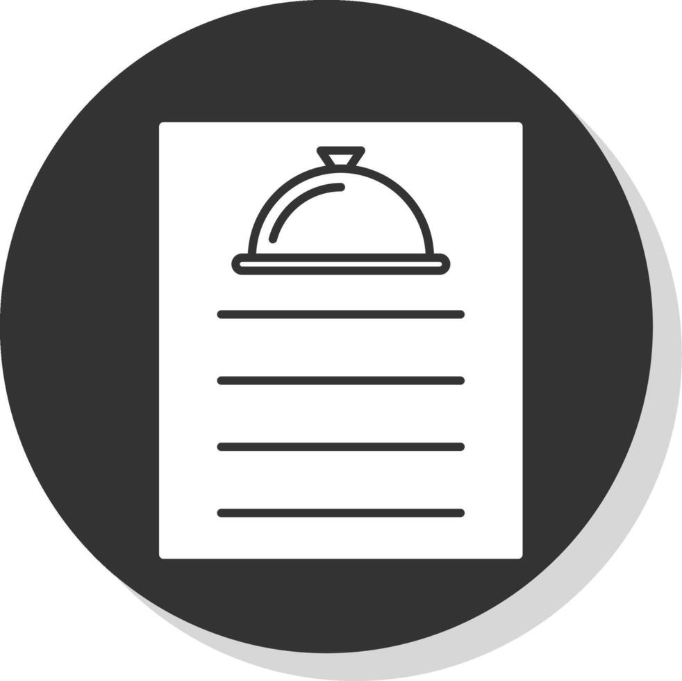 Recipe Glyph Grey Circle Icon vector
