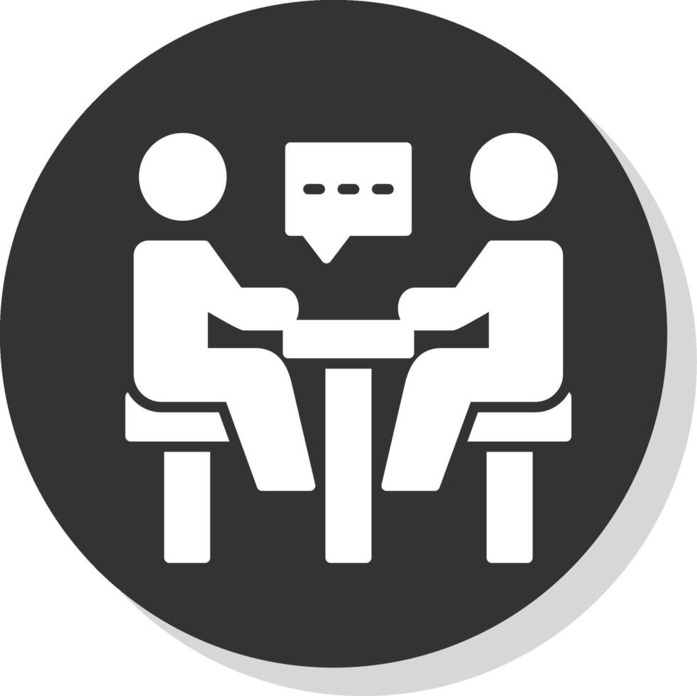 Meeting Glyph Grey Circle Icon vector