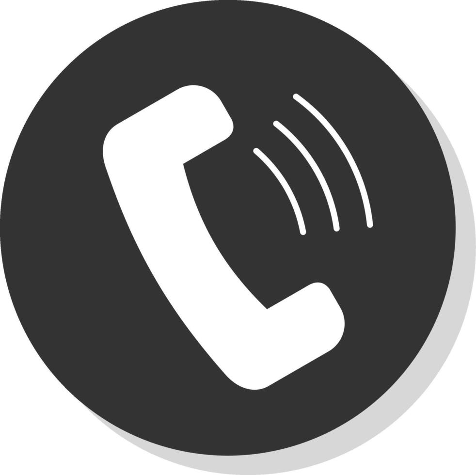 Phone Call Glyph Grey Circle Icon vector