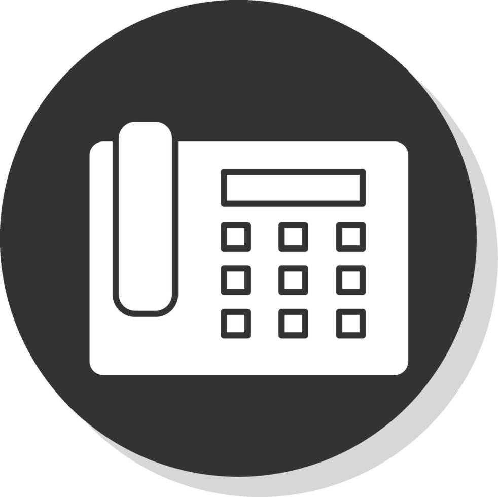 Landline Glyph Grey Circle Icon vector