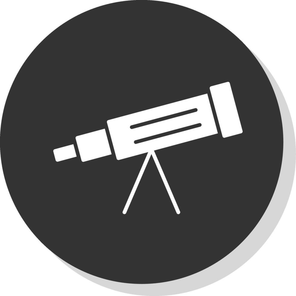 Telescope Glyph Grey Circle Icon vector