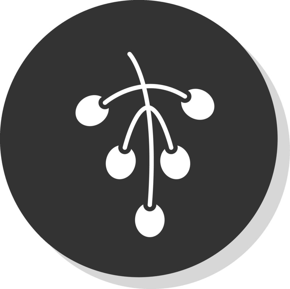 Hackberry Glyph Grey Circle Icon vector