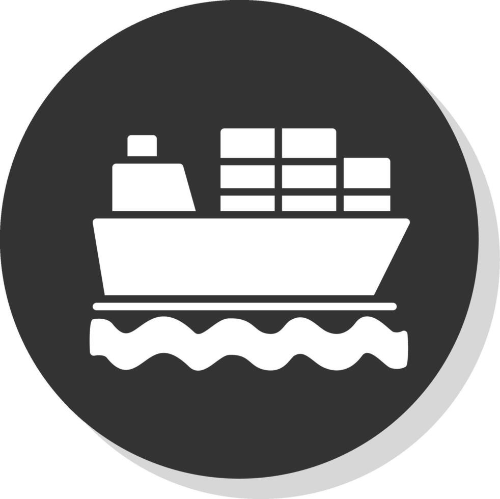 Shipment Glyph Grey Circle Icon vector