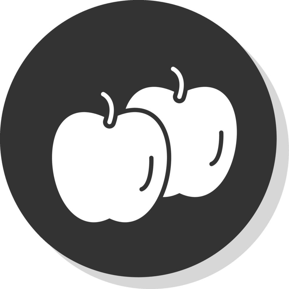 Apples Glyph Grey Circle Icon vector