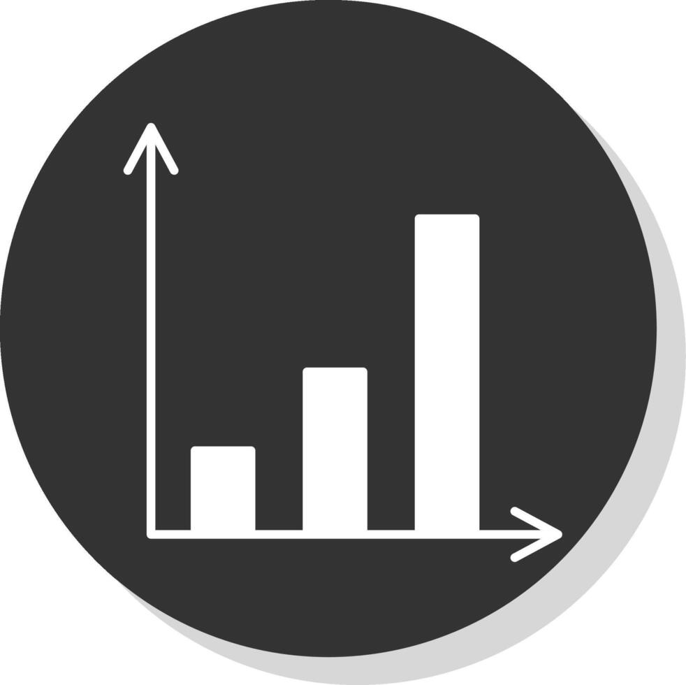Growth Glyph Grey Circle Icon vector