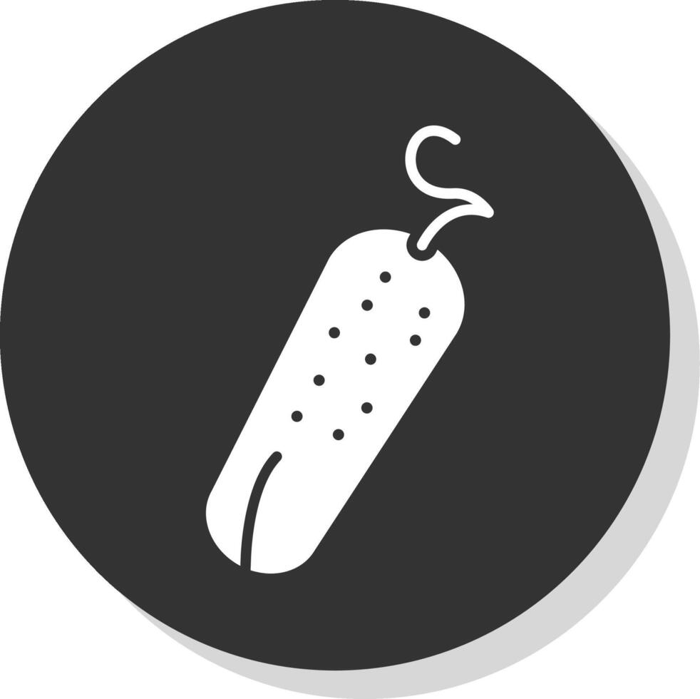 Pickle Glyph Grey Circle Icon vector