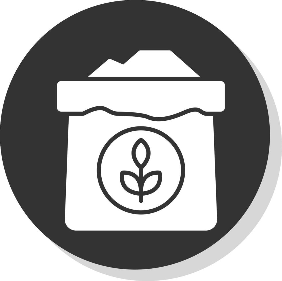 Wheat Flour Glyph Grey Circle Icon vector