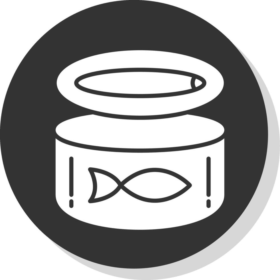 Canned Food Glyph Grey Circle Icon vector