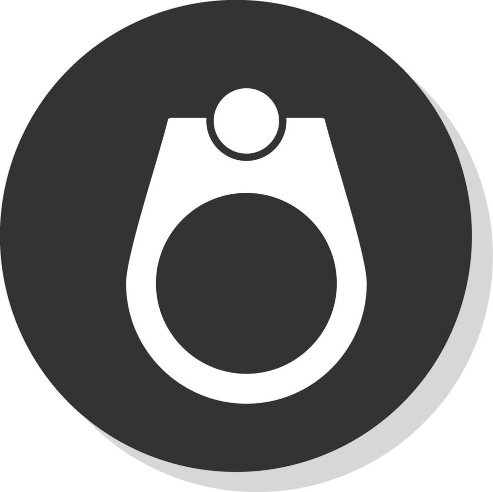 Mens Ring Glyph Grey Circle Icon vector