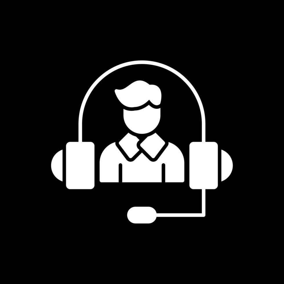 Customer Glyph Inverted Icon vector