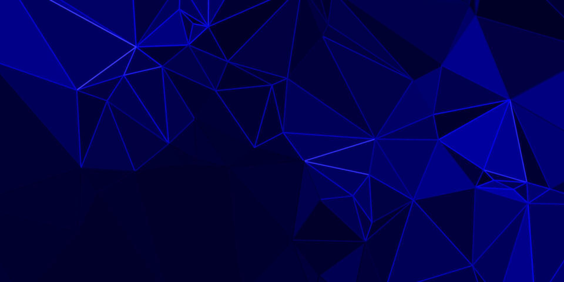 abstract blue geometric background with triangles vector