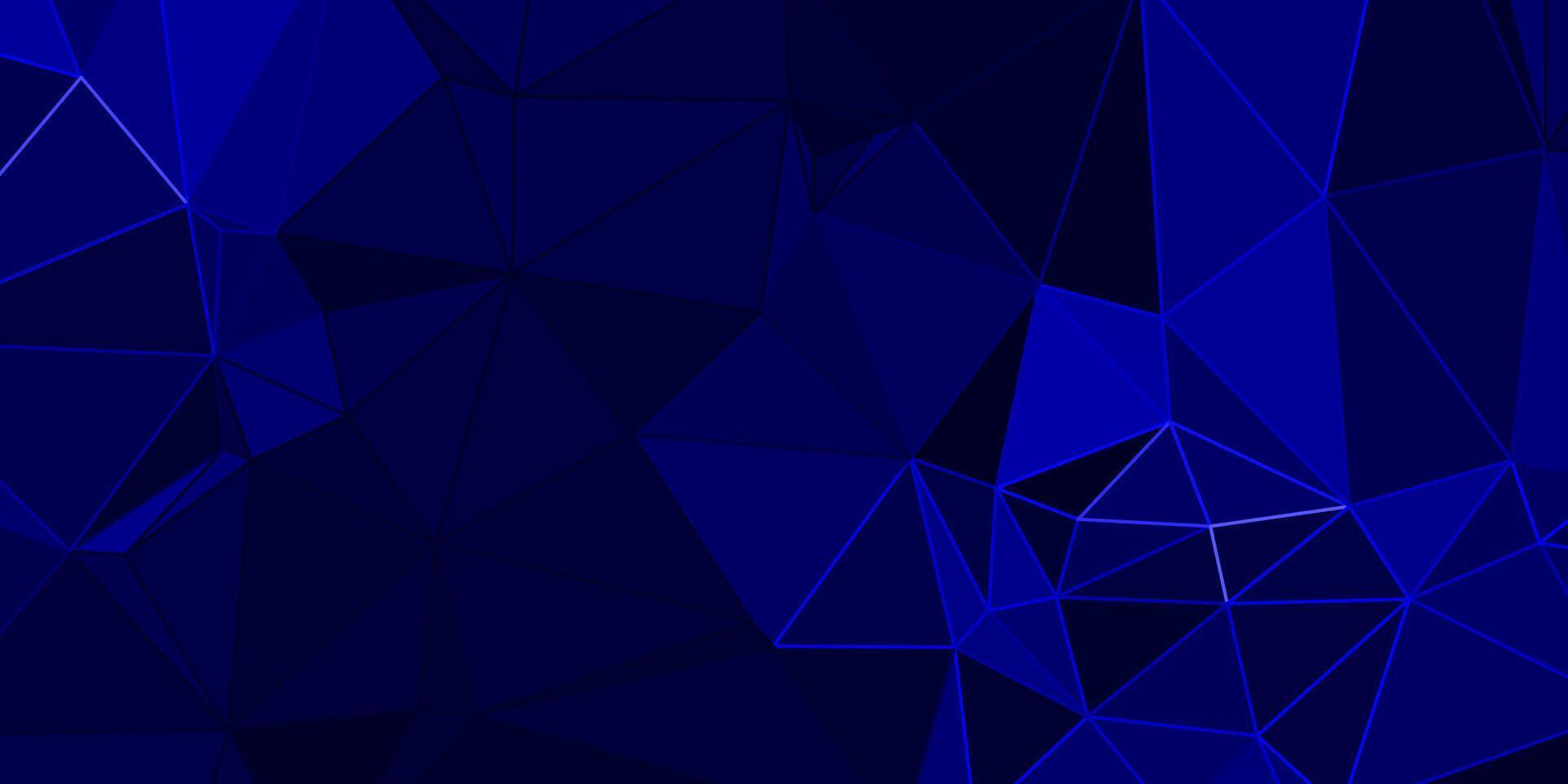 abstract blue geometric background with triangles vector