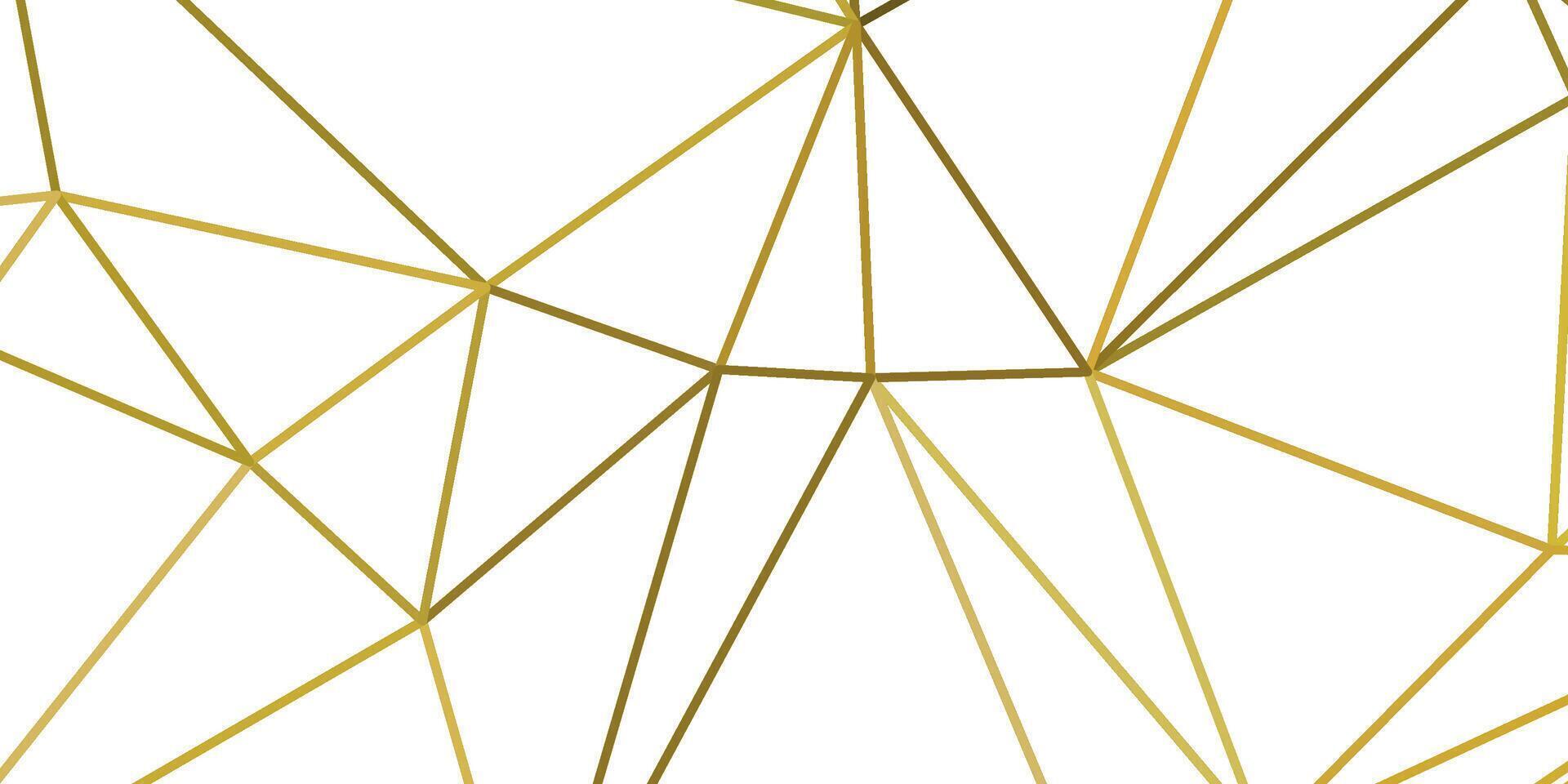 abstract geometric background with gold lines triangles vector