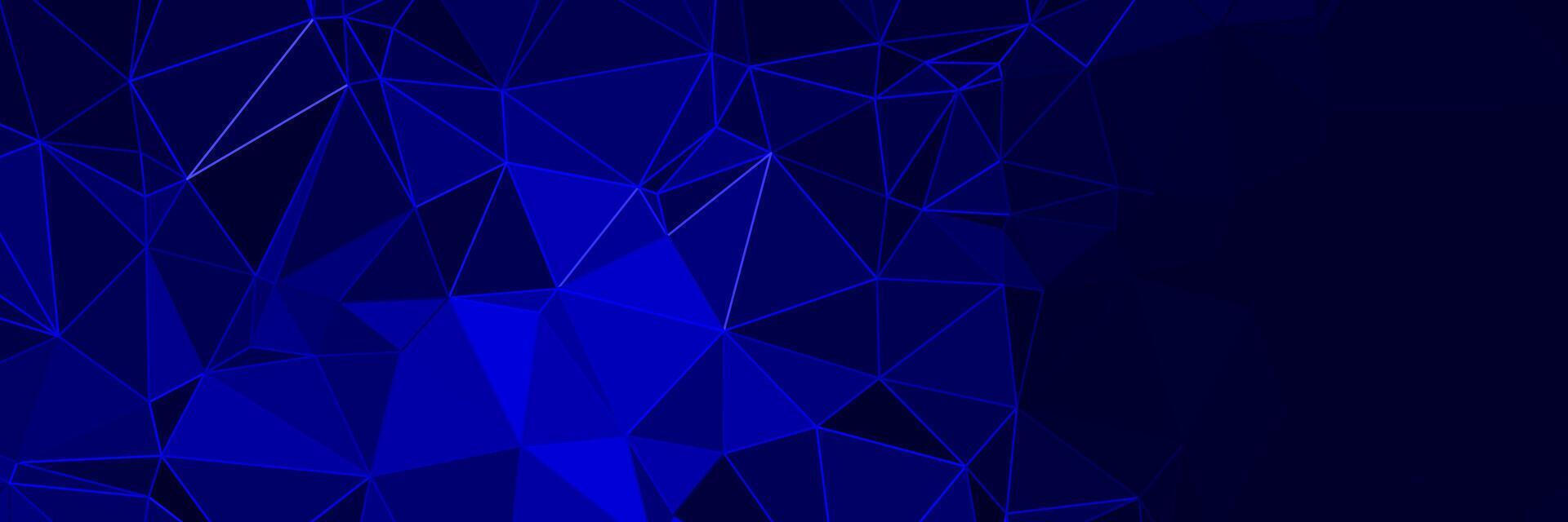 abstract blue geometric background with triangles vector