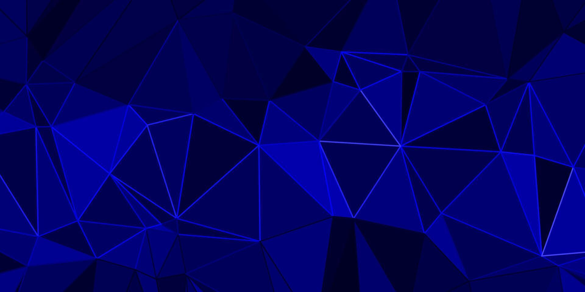 abstract blue geometric background with triangles vector