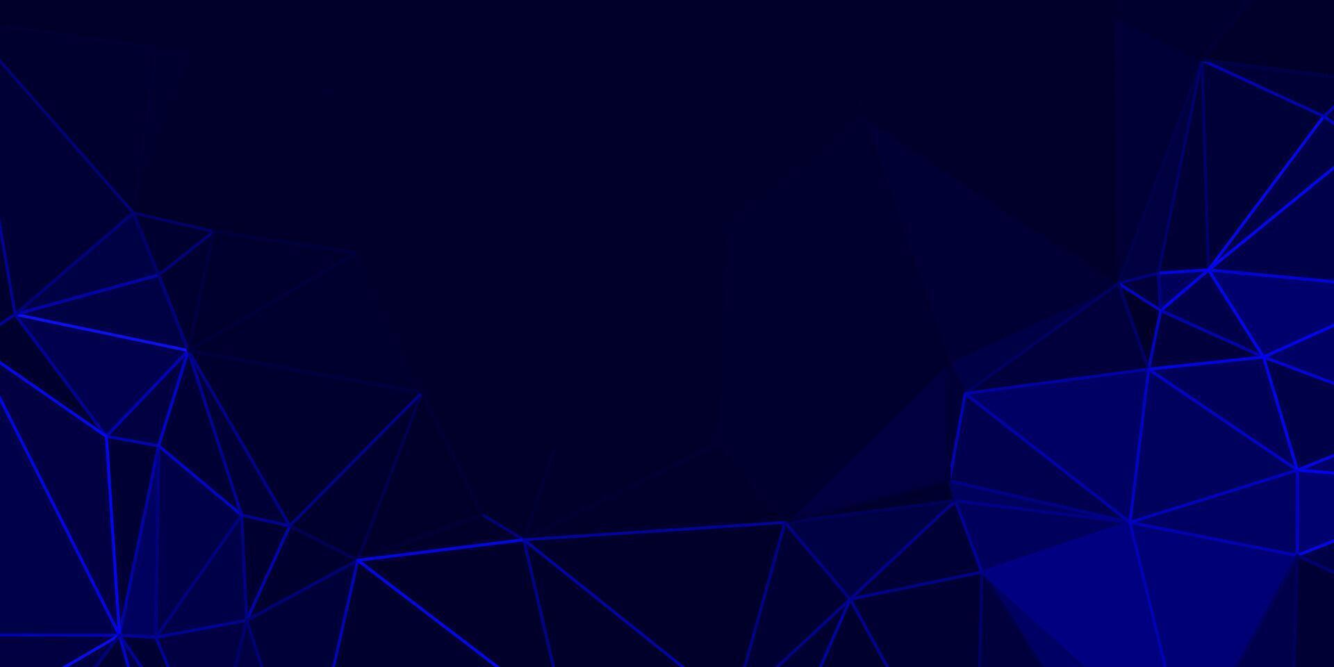 abstract blue geometric background with triangles vector