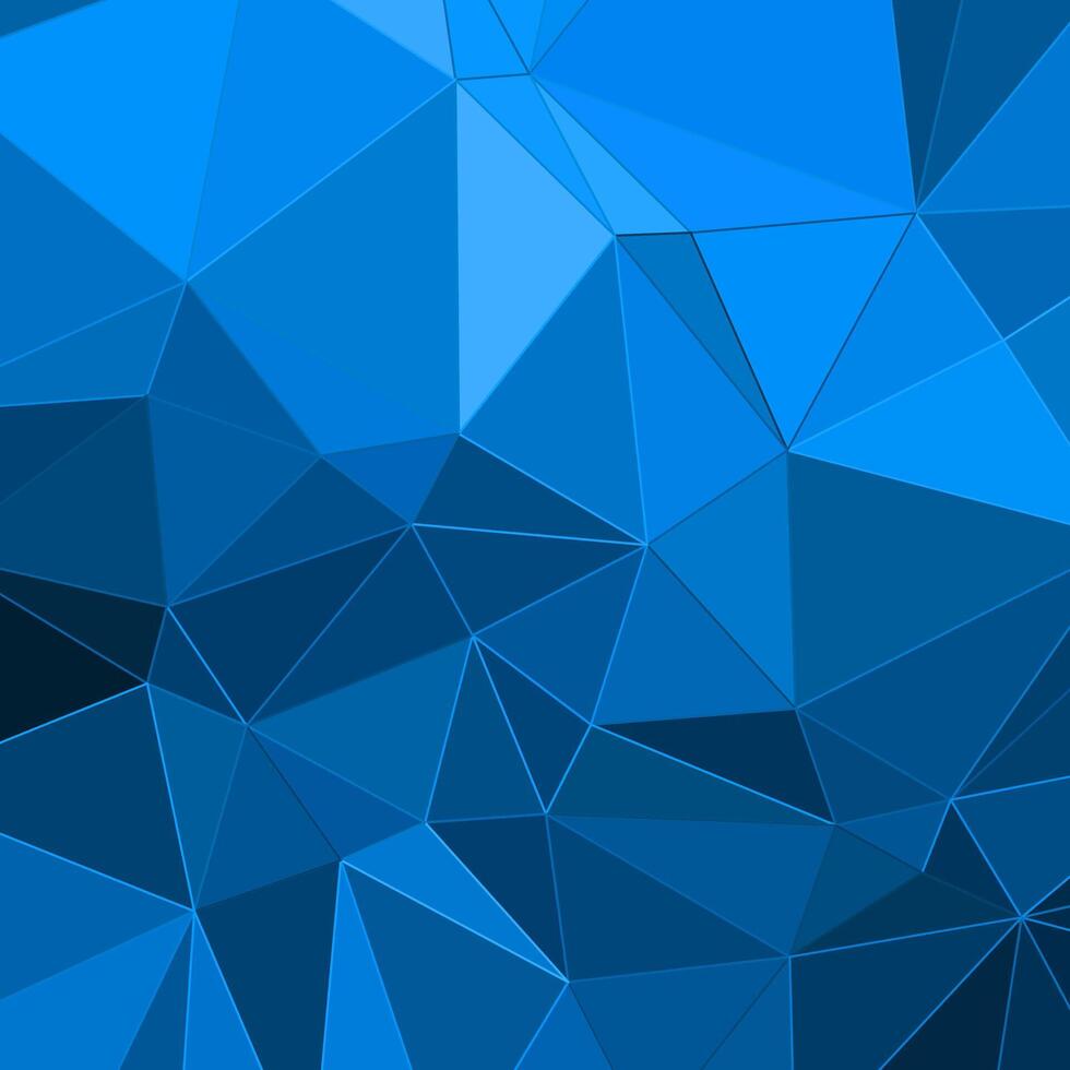 abstract blue background with triangles and glowing lines vector