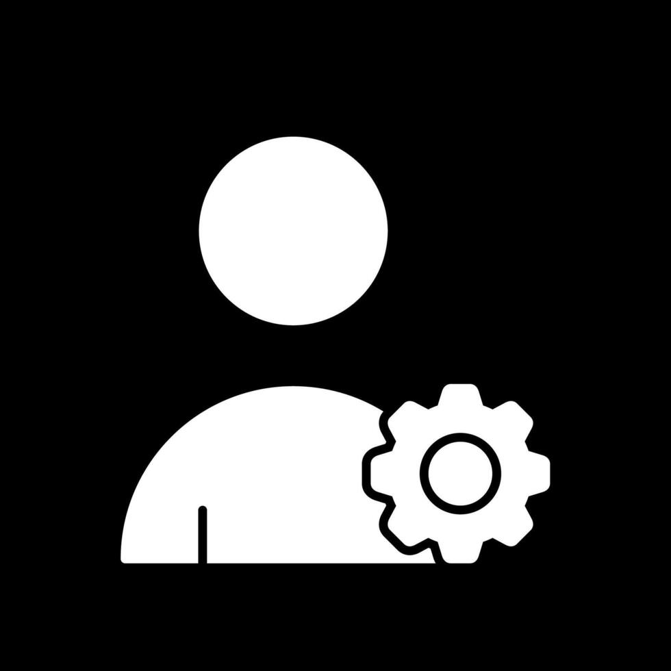 Management Glyph Inverted Icon vector