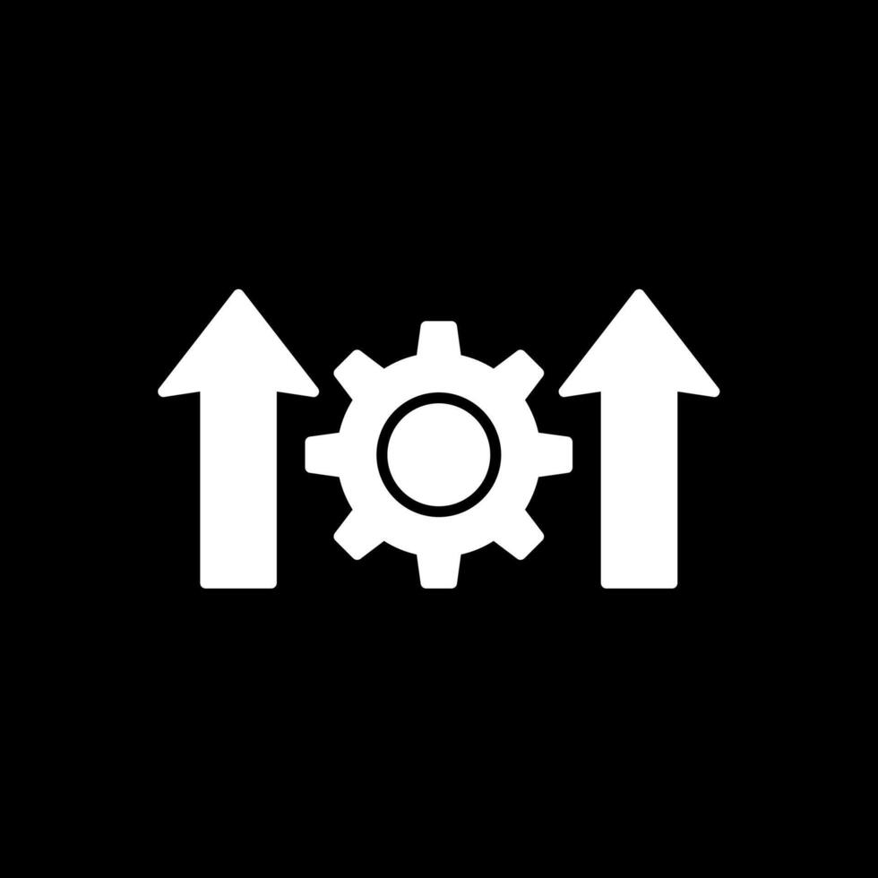 Automation Glyph Inverted Icon vector