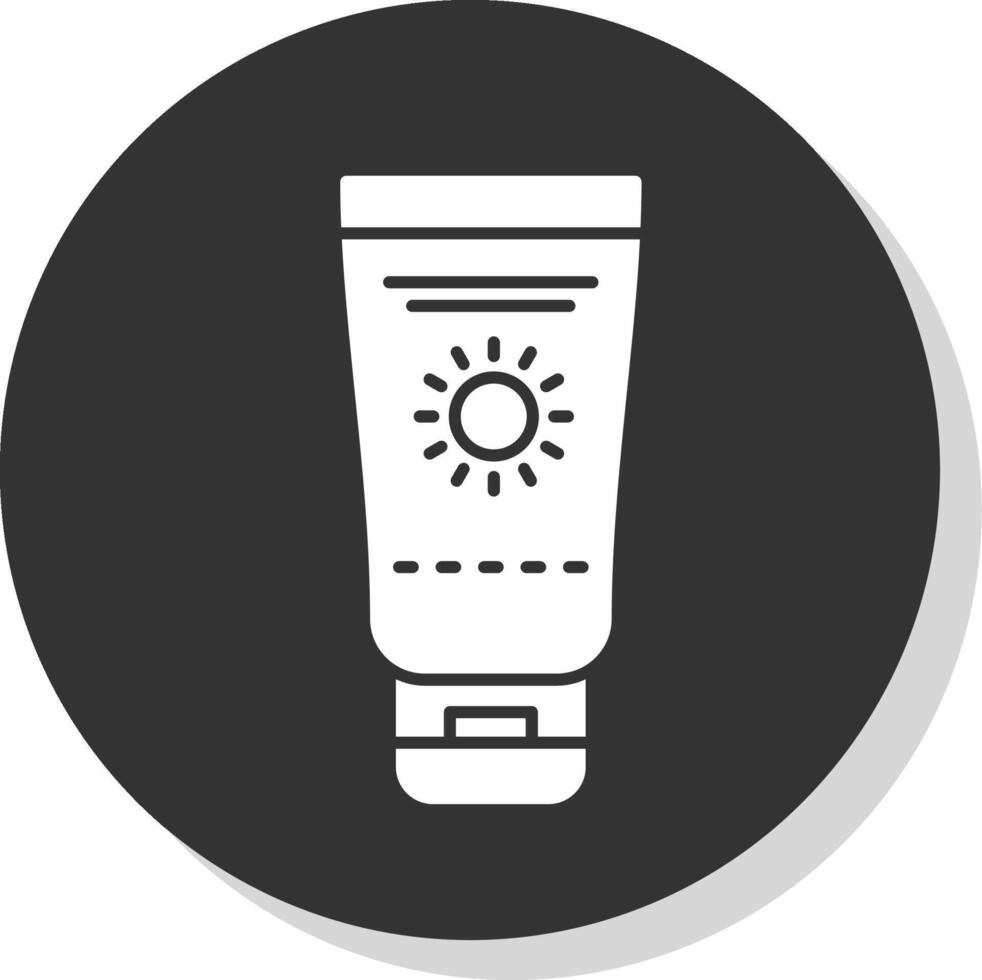 Sunscreen Glyph Grey Circle Icon vector