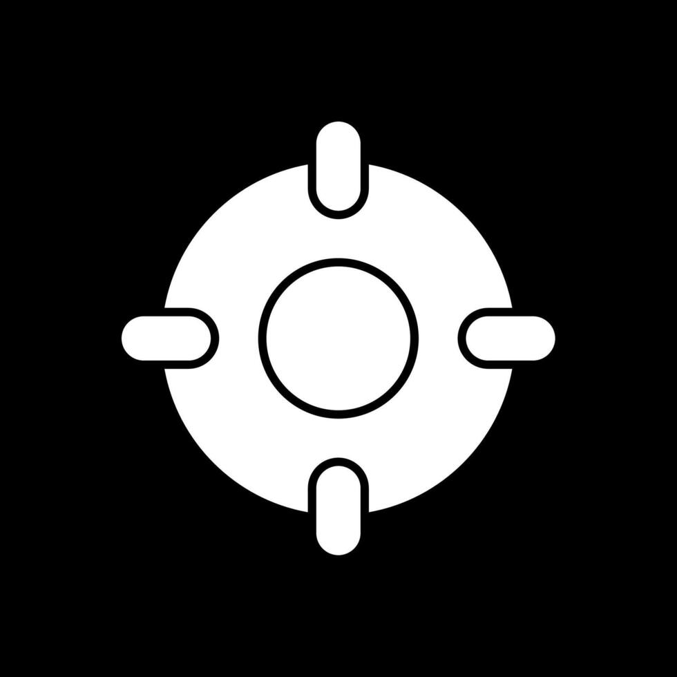 Scope Glyph Inverted Icon vector