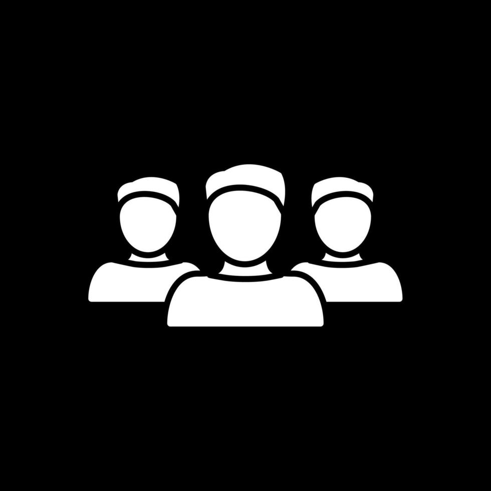 Forum Glyph Inverted Icon vector