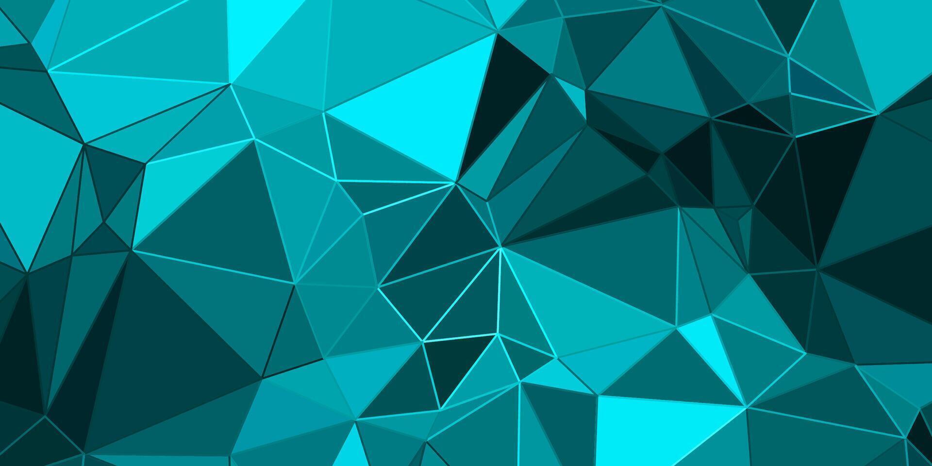 abstract background with triangles in teal color vector