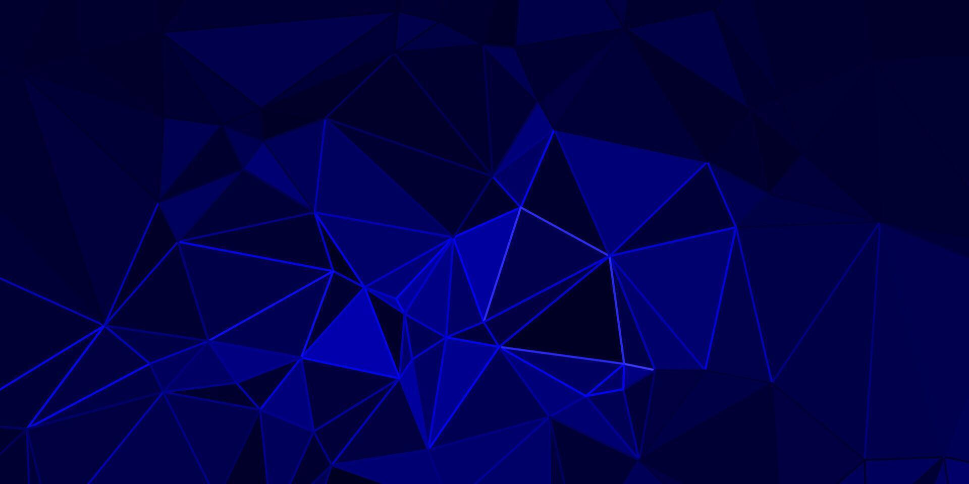 abstract blue geometric background with triangles vector
