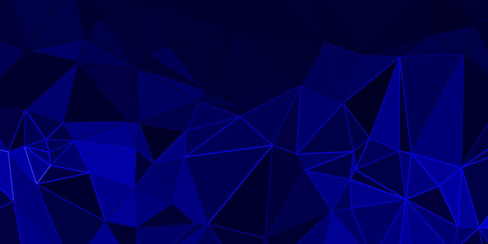 abstract blue geometric background with triangles vector