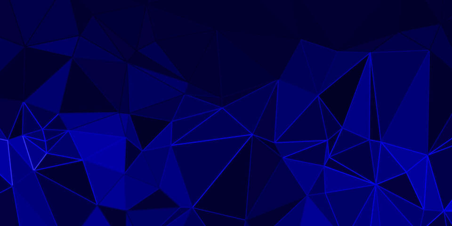 abstract blue geometric background with triangles vector