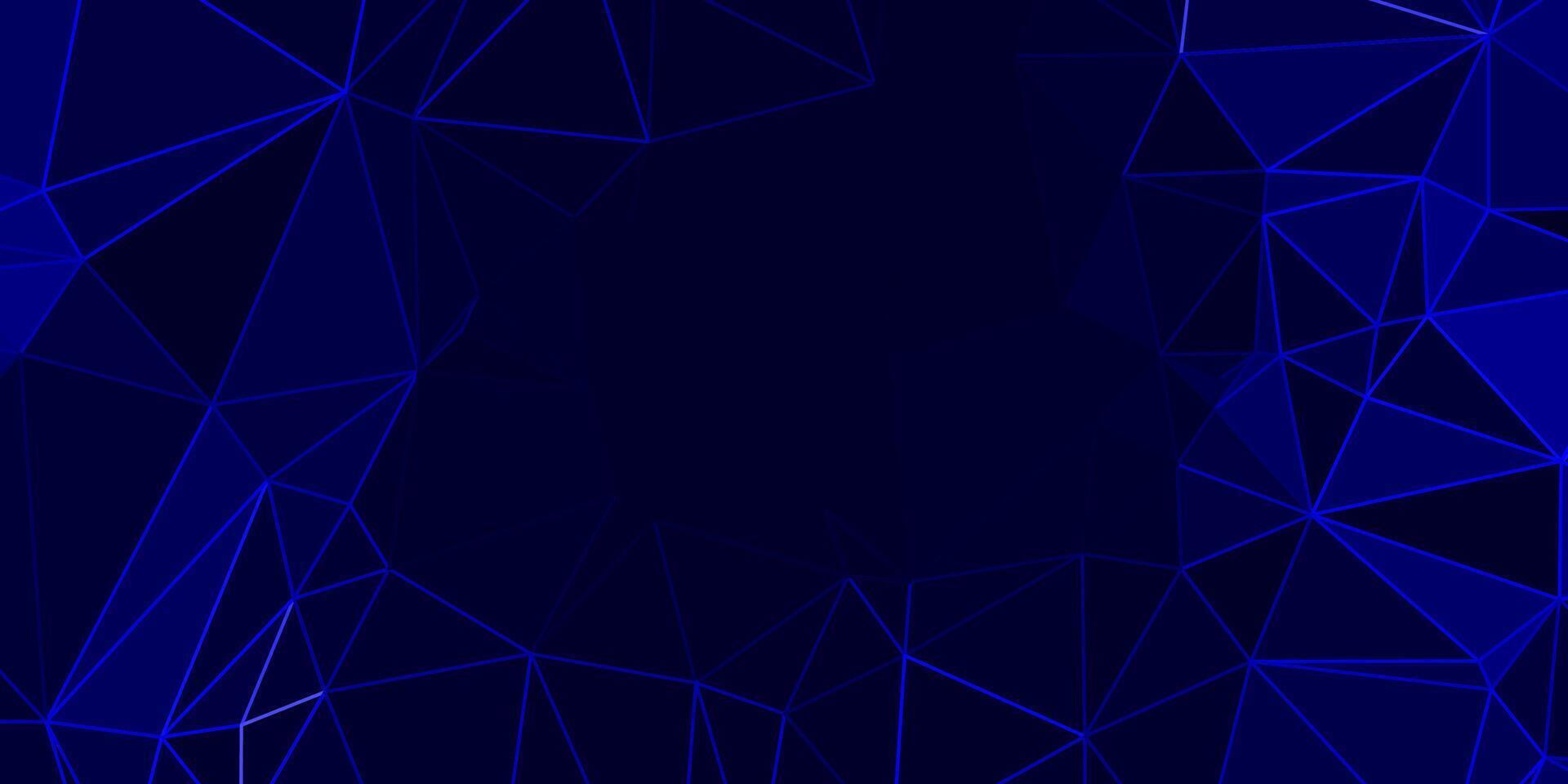 abstract blue geometric background with triangles vector