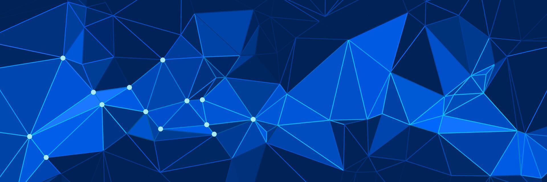 abstract blue polygonal background with triangles vector