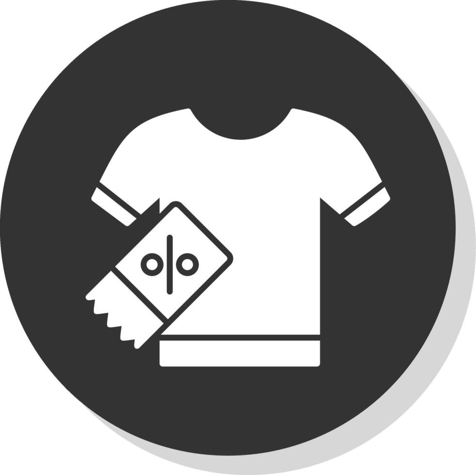 camisa glifo gris circulo icono vector