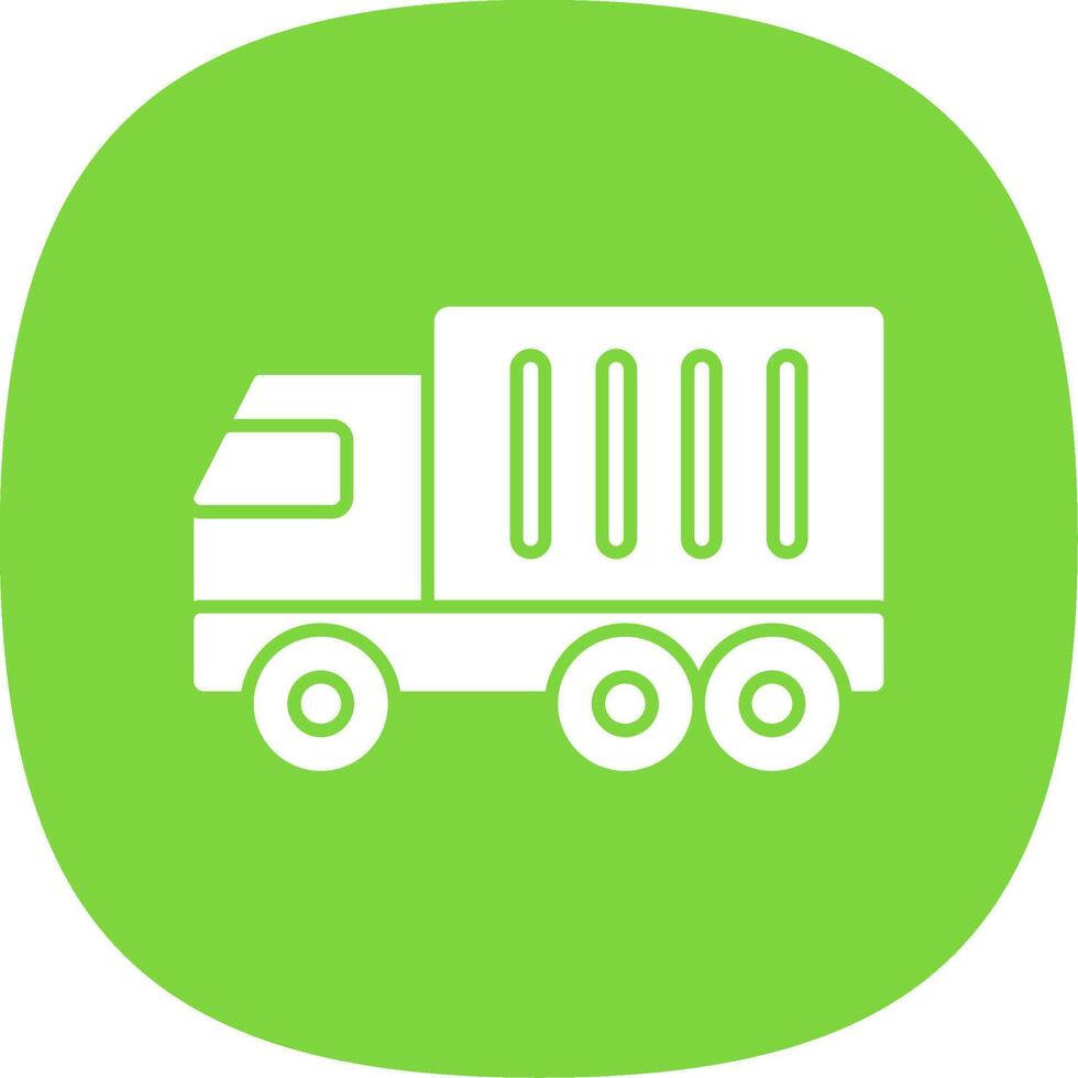 Truck Glyph Curve Icon vector