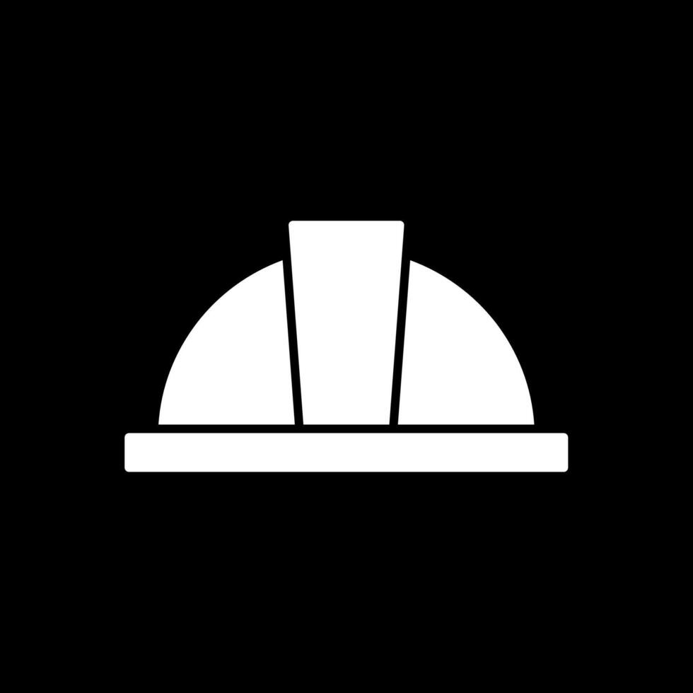 Hard Hat Glyph Inverted Icon vector