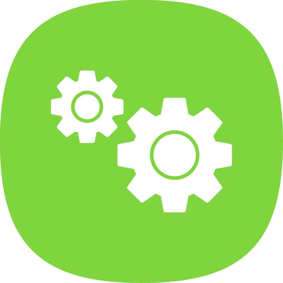 Setting Glyph Curve Icon vector