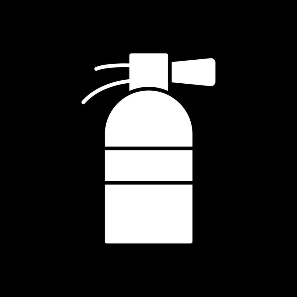 Fire Extinguisher Glyph Inverted Icon vector