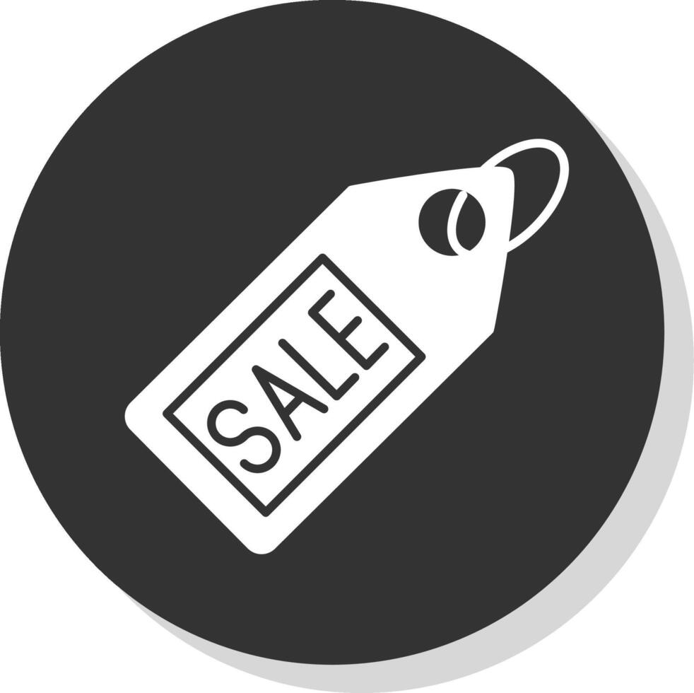 Sale Glyph Grey Circle Icon vector