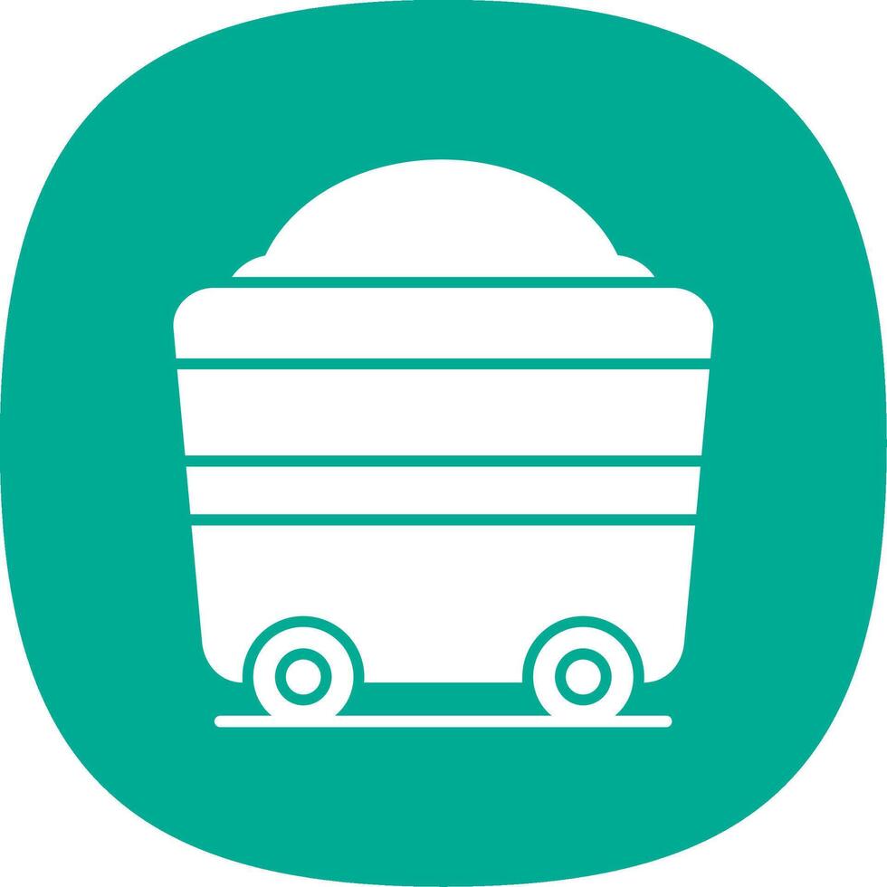 Wagon Glyph Curve Icon vector